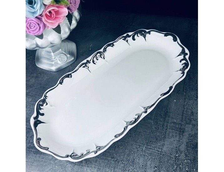 Овальное блюдо 37см Lenardi ARGENTO 666-395