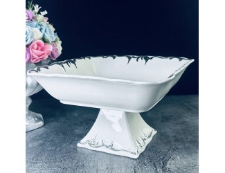 Квадратная фруктовница 21см на ножке Lenardi ARGENTO 666-396