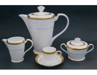 Кофейный сервиз Noritake Chatelaine gold 12 персон 39 предметов
