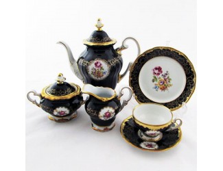 Кофейный сервиз на 6 персон 21 предмет Weimar Porcellan Санкт-Петербург декор 0866