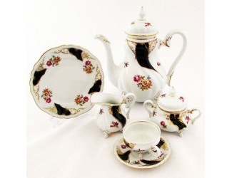 Кофейный сервиз мокко 21 предмет на 6 персон Weimar Porcellan декор 0843