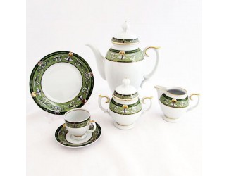 Кофейный сервиз мокко 21 предмет на 6 персон Weimar Porcellan декор 0618