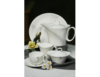 Сервиз чайный на 6 персон 17 предметов Royal Fine China "Атласная лента"