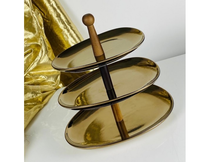 Трехъярусная этажерка 32/28/24см Lenardi Винтаж 232-001