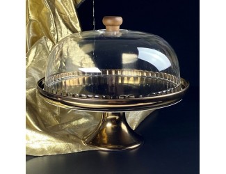 Тортовница 32см на ножке с крышкой Lenardi Винтаж 232-005