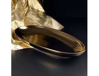 Глубокое овальное блюдо 38см Lenardi Винтаж 232-008