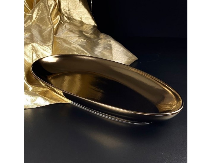 Глубокое овальное блюдо 38см Lenardi Винтаж 232-008