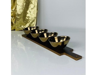 Набор из 4 салатников 11см на подставке Lenardi Винтаж 232-022