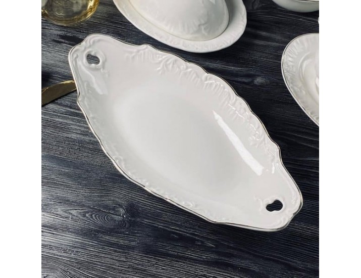 Набор из 2 глубоких овальных блюд 25,5/31см Lenardi Аврора золото 305-066