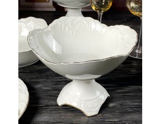 Фруктовница 20,5см на ножке Lenardi Аврора золото 305-073