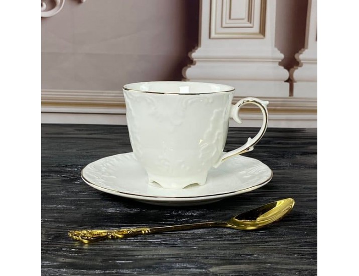 Чайный набор 12предметов 280 мл Lenardi Аврора золото 305-080