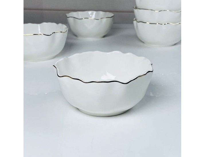 Набор из 6 салатников 12,5см Lenardi Ванесса золото 305-277