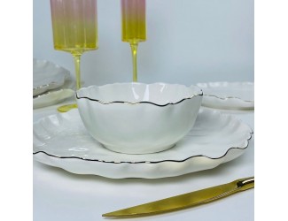 Набор из 6 салатников 15х6см Lenardi Ванесса золото 305-278