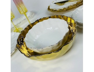 Набор из 2 салатников 23/30,5см Lenardi Ванесса золото 305-279