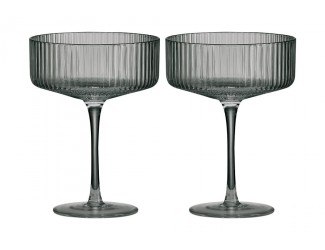 Набор бокалов для коктейля 2шт 250мл Pozzi Milano 1876 Modern Classic серый