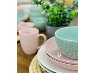 Салатник 13,5см 550мл Casa Domani Corallo шалфей Салатник 13,5см 550мл Casa Domani Corallo шалфей