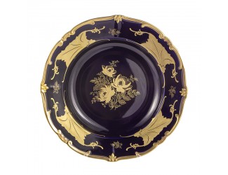 Блюдо круглое Weimar Porzellan 30см Кленовый лист синий Блюдо круглое Weimar Porzellan 30см Кленовый лист синий