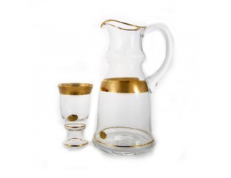 Набор для воды Union Glass 200мл 6 персон 7 предметов м.Королевский Золотая дорожка