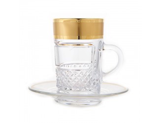 Набор для чая Union Glass 90 мл на 6 персон 12 предметов Богемия