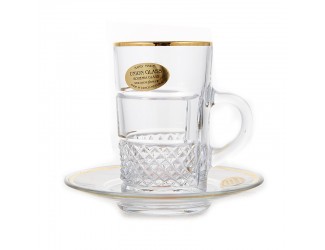 Набор для чая Union Glass 90 мл на 6 персон 12 предметов Богемия
