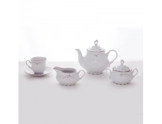 Чайный сервиз на 6 персон 15 предметов Thun Констанция декор 351100