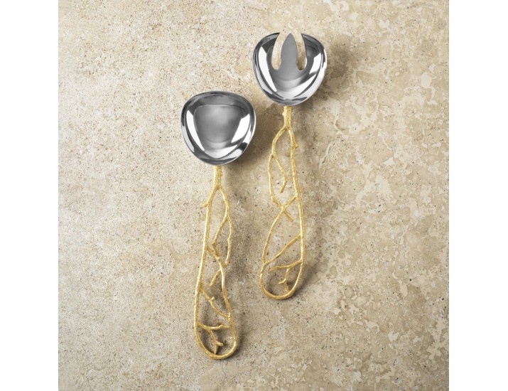 Набор сервировочный Michael Aram Butterfly Ginkgo Gold 2 предмета 30 см