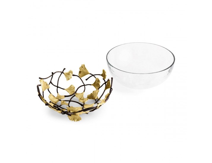 Салатник Michael Aram Golden Ginkgo 28 см