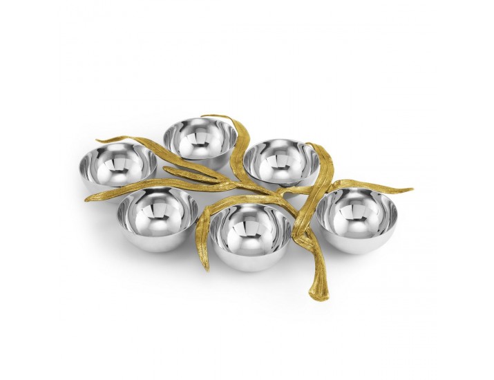 Менажница Michael Aram Palm 6 секций 32х22 см