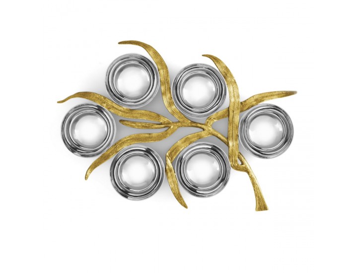 Менажница Michael Aram Palm 6 секций 32х22 см