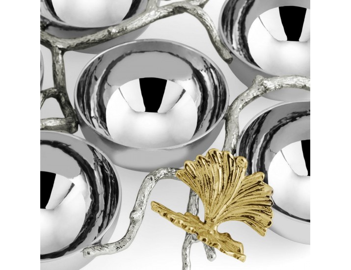 Менажница Michael Aram Butterfly Ginkgo 5 секций 25х25 см