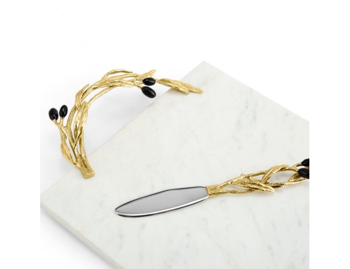 Доска для сыра с ножом Michael Aram Olive Branch 51х25 см