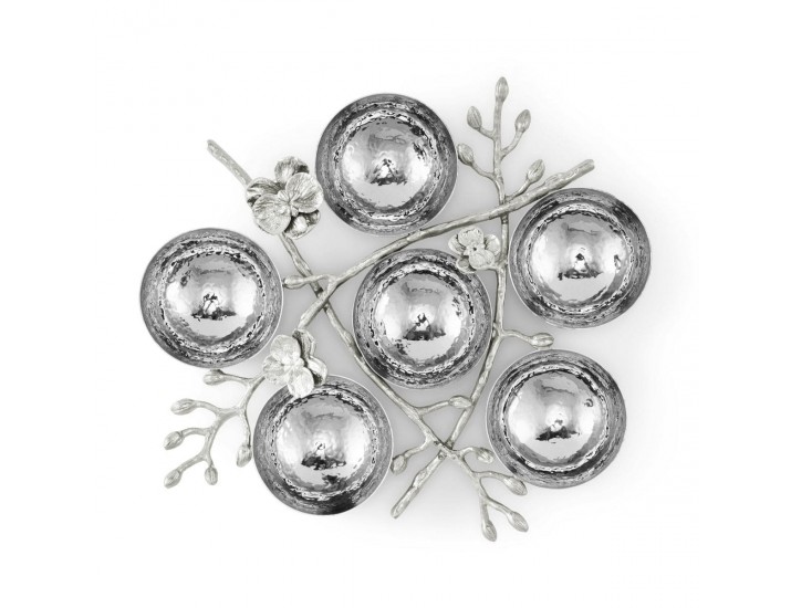 Менажница Michael Aram White Orchid 6 секций 29х26 см