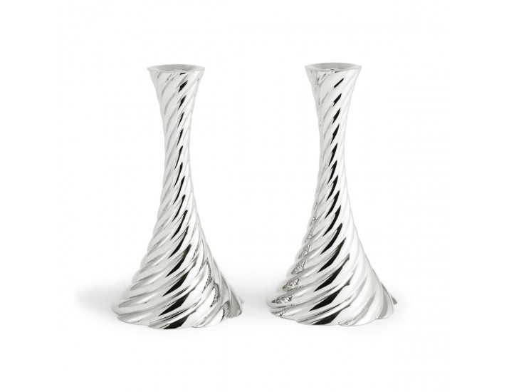 Набор подсвечников Michael Aram Twist 2 предмета 22 см серебро
