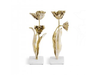 Набор подсвечников Michael Aram Tulip 2 предмета 15 см