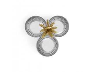 Менажница Michael Aram Palm 3 секции 23х23 см