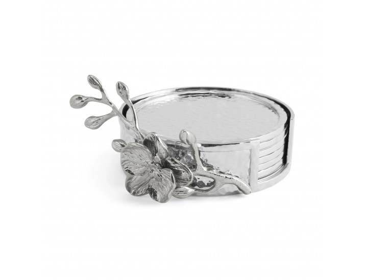 Набор подставок для напитков Michael Aram White Orchid на 6 персон 7 предметов