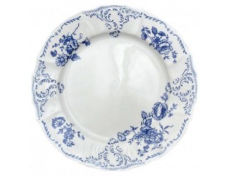 Набор тарелок 6шт 25см Bernadotte Бернадот Синие розы декор 24074