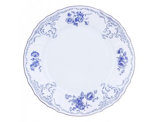Блюдо круглое 32см Bernadotte Бернадот Синие розы декор 24074