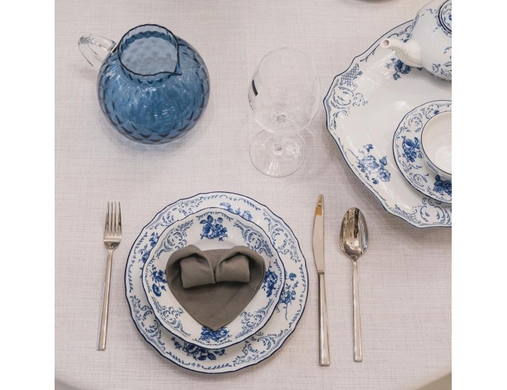 Набор десертный 7 предметов Bernadotte Бернадот Синие розы декор 24074
