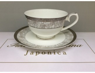 Набор чайных пар на 2 персоны 4 предмета Japonica Серебряный иней EMPL-1242WH-3