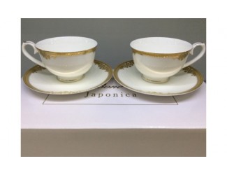 Набор чайных пар на 2 персоны 4 предмета Ампир GD-1653-3