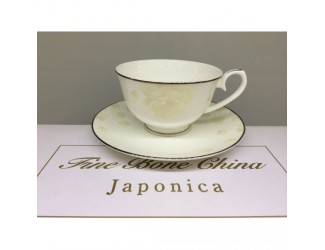Набор чайных пар на 6 персон 12 предметов Japonica Бежевая роза J05-153BG-5