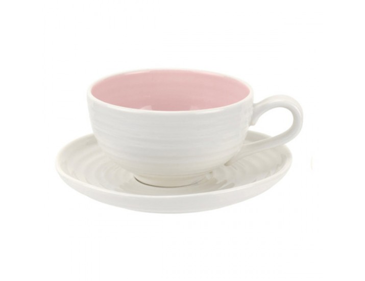 Чашка чайная с блюдцем Portmeirion Софи Конран для Портмейрион 200мл розовая