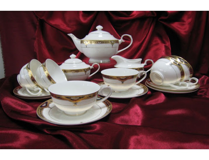 Сервиз чайный на 6 персон 17 предметов  Japonica Дворцовый кобальт 06-KY36-4