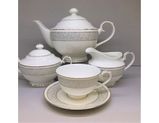 Сервиз чайный на 6 персон 17 предметов Барокко EMGD-8252GY-4