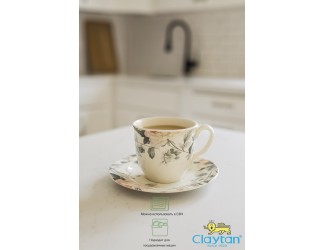 Чашка 240 мл с блюдцем 15,8 см Claytan Jasper 2320