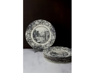 Набор обеденных тарелок 6 шт 27,3см Claytan Rome grey 0404