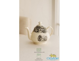 Чайник с крышкой 940 мл Claytan Rome grey 0404