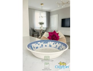 Салатник большой 23,7 см Rose cluster blue Claytan 1809