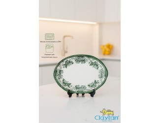 Блюдо овальное 25,4 см Claytan Diana Rose Jade green 9911